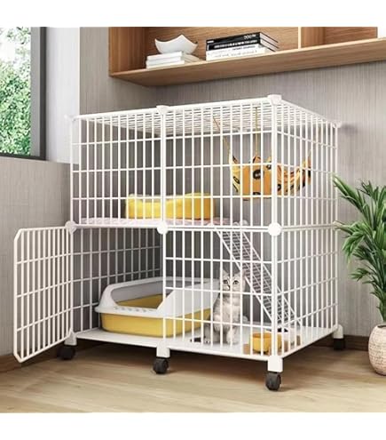 Amazon.co.jp: 猫ケージ 75*39*76cm 猫用ケージ キャスター付き 猫用